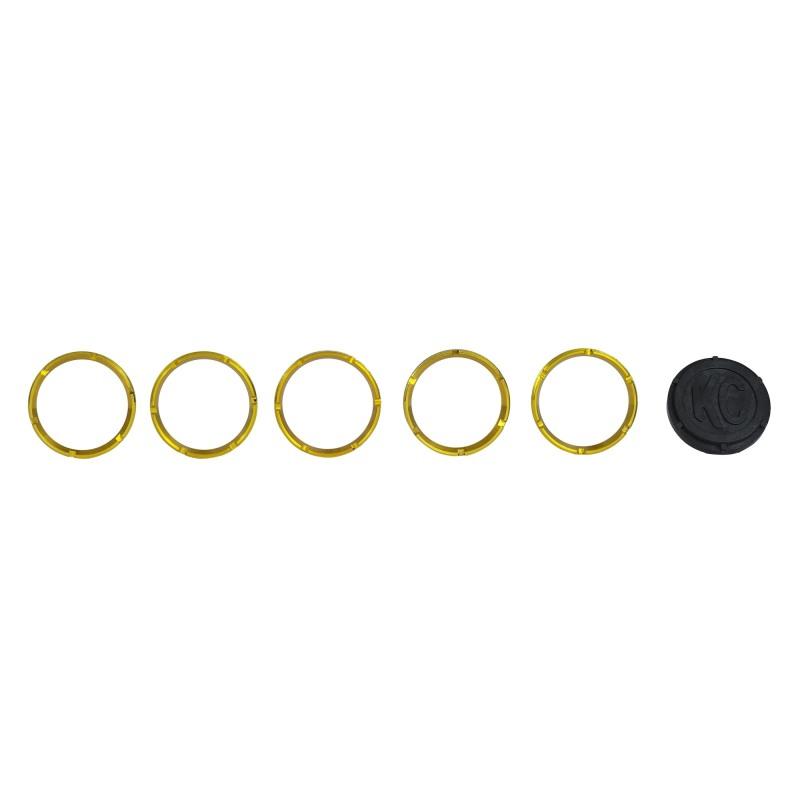 KC HiLiTES FLEX Series Colored Bezel Rings (5 pack) - Gold 30562 Main Image