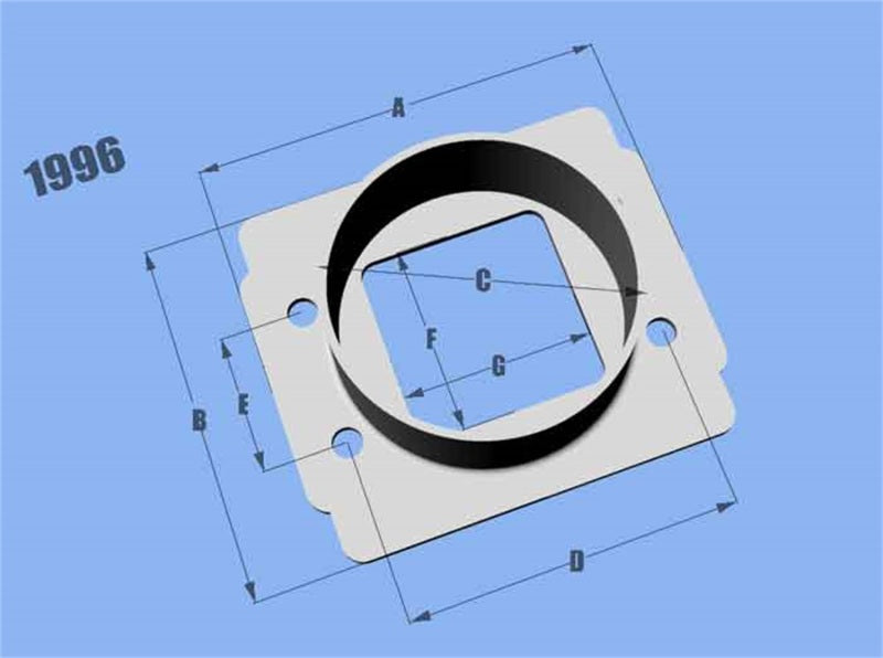 Vibrant Mass Air Flow Sensor Adapter Plate for Toyota applications & Vehicles