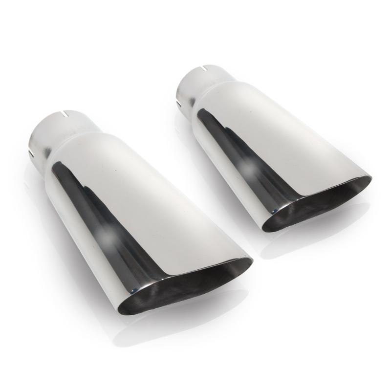 Stainless Works Flat Oval Exhaust Tips 2.25in Inlet (priced per pair) 7090225 Main Image