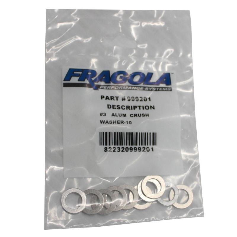 Fragola -3AN Alum. Crush Washer -AN-901 10 Pack 999201