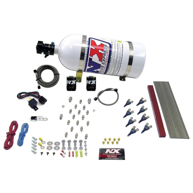 Nitrous Express GM LT1/LS1 Pro Piranha Nozzle Gas Nitrous Kit w/10lb Bottle 80010-10 Main Image