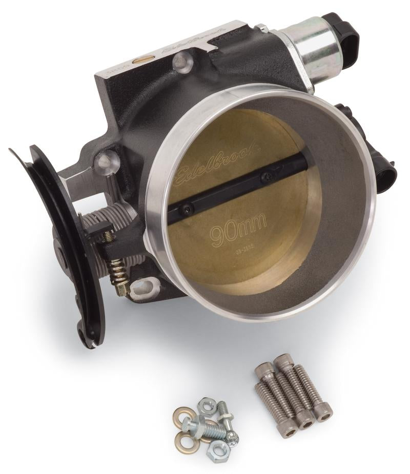 Edelbrock Throttle Body Victor Series 90mm for Competition EFI Black Finish 38693 Main Image