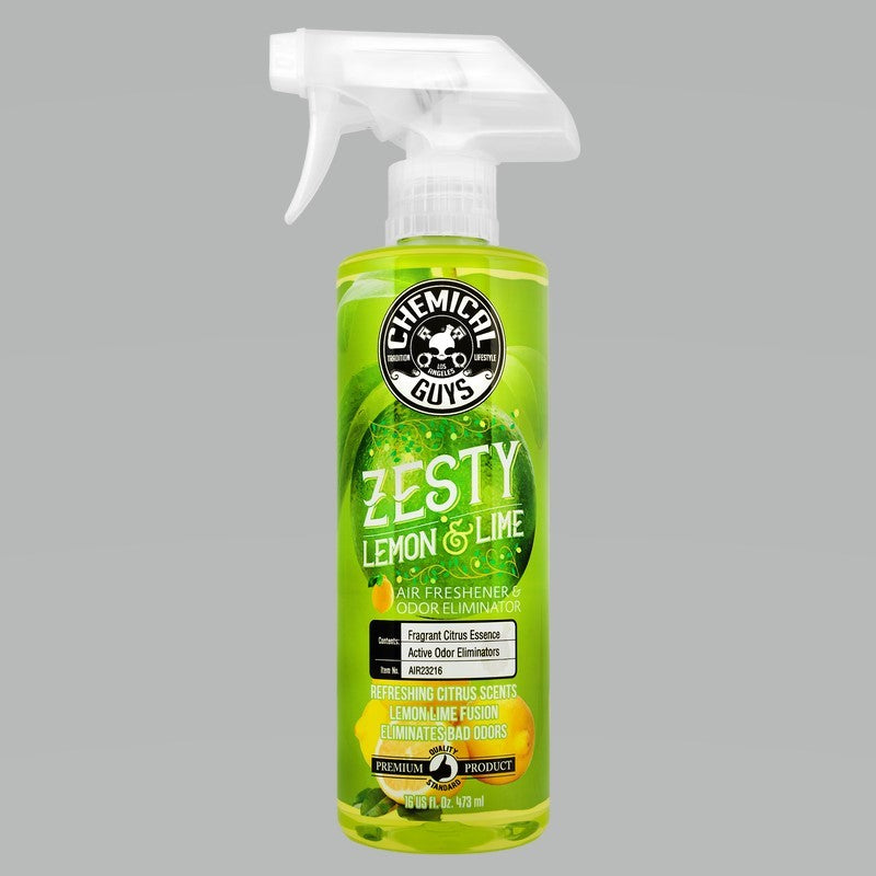 Chemical Guys Zesty Lemon Lime Air Freshener & Odor Eliminator - 16oz (P6) AIR23216