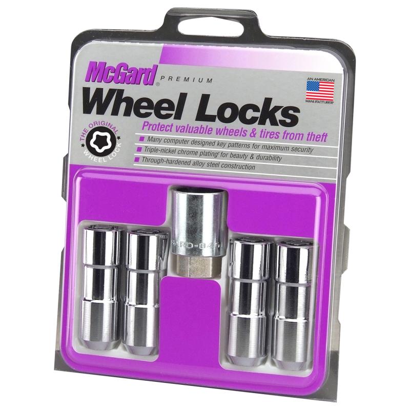 McGard Wheel Lock Nut Set - 4pk. (Cone Seat Duplex) 9/16-18 / 7/8 Hex / 2.5in. Length - Chrome 24134 Main Image