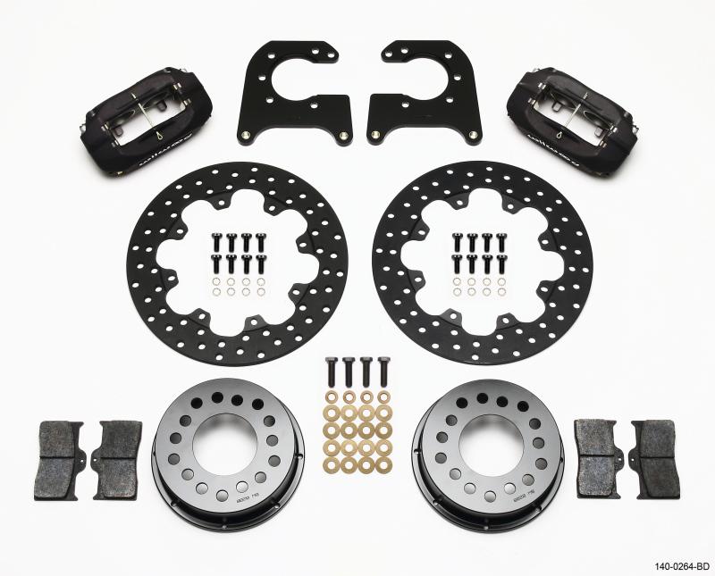 Wilwood Forged Dynalite Rear Drag Kit Drilled Rotor 58-64 Olds/Pontiac 1/2in Studs 140-0264-BD Main Image