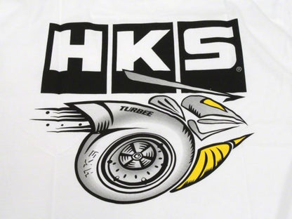 HKS Small Drift Performance White Turbee T-Shirt