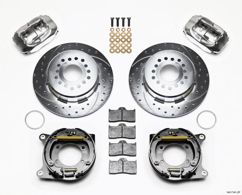 Wilwood Forged Dynalite P/S P-B Kit Drill-Zinc Polsh Chevy 12 Bolt w/ C-Clips 140-7141-ZP Main Image