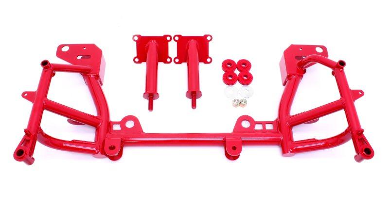 BMR 93-02 F-Body K-Member w/ Low Mount Turbo LS1 Motor Mounts and STD. Rack Mounts - Red KM019R Main Image