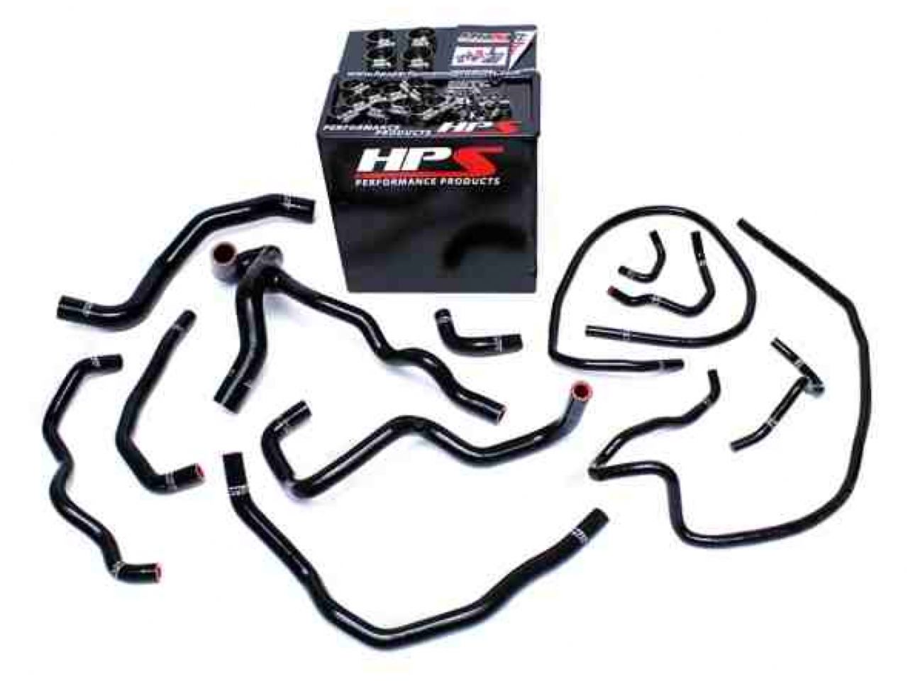 HPS Black Reinforced Silicone Radiator + Heater Hose Kit Coolant Mazda 10-13 Mazdaspeed 3 2.3L Turbo