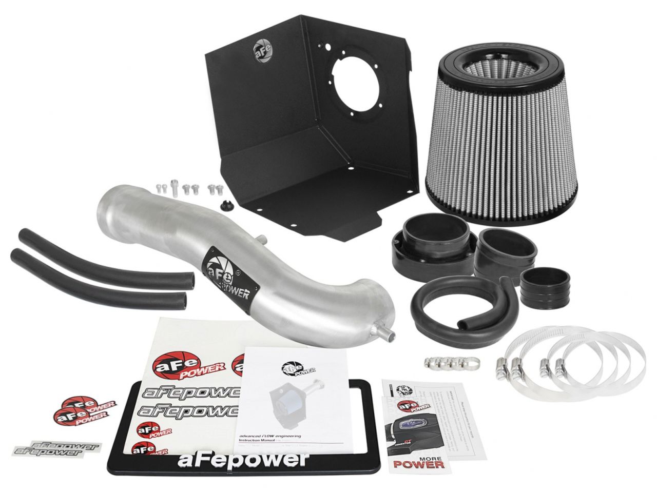 aFe Cold Air Intake System w/Brushed Tubing Magnum FORCE Stage-2 PRO DRY S