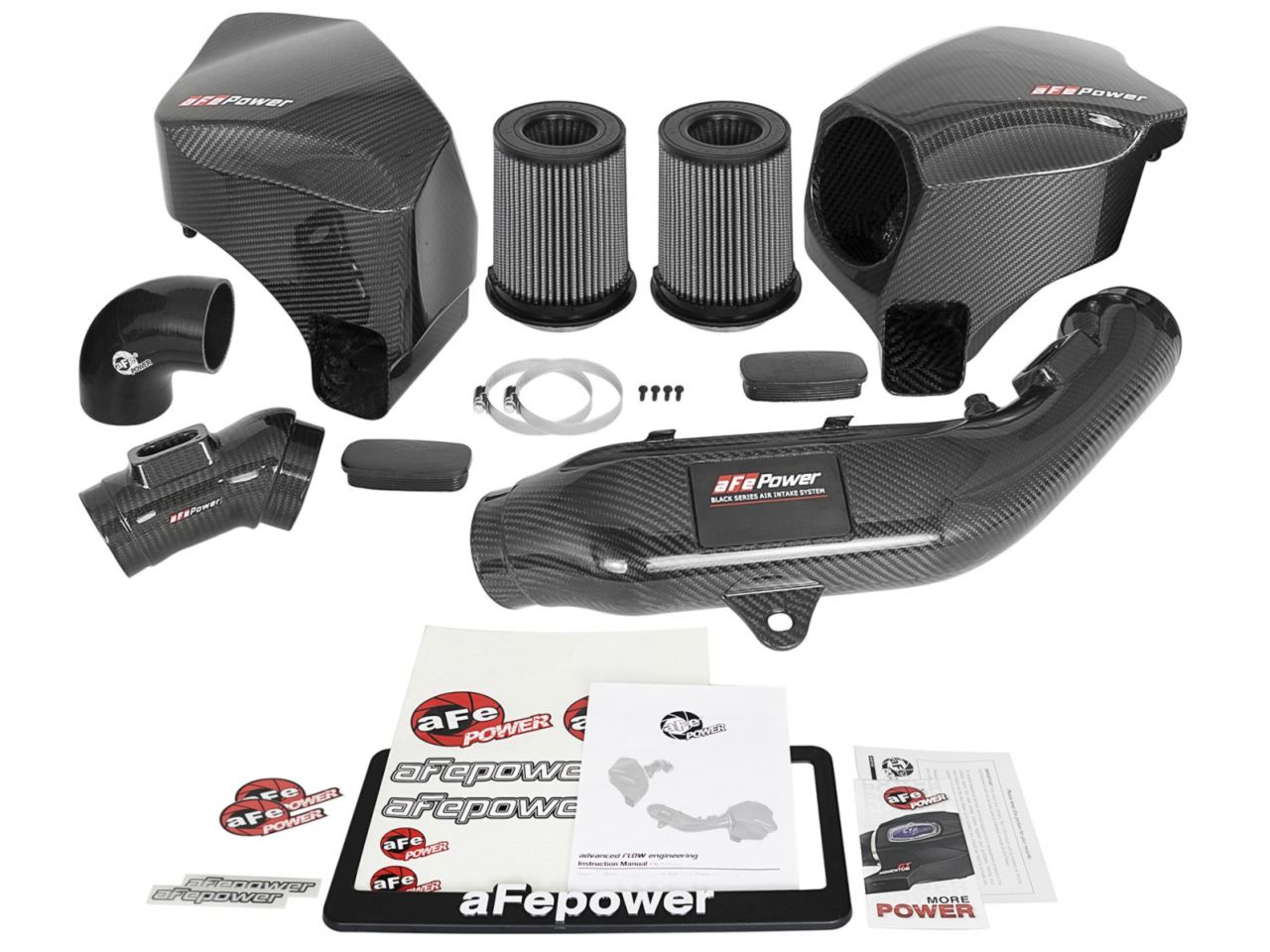 aFe Cold Air Intake System w/ PRO DRY S Black Series Momentum Carbon Fiber