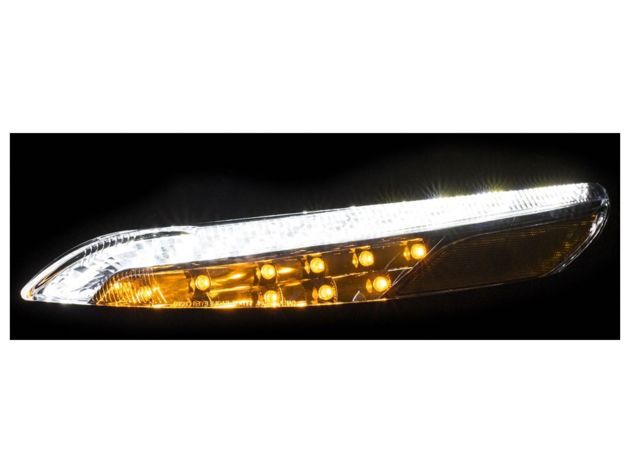 Anzo 2014-2016 Jeep Cherokee LED Parking Lights Chrome w/ Amber Reflector