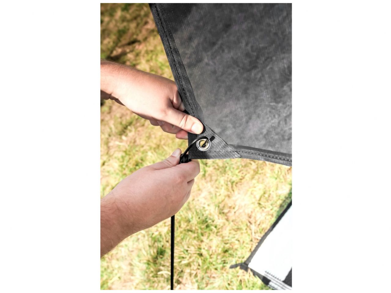 Camco RV Awning Shade Kit - 54"x 180", Black Bilingual