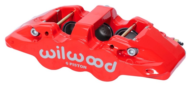 Wilwood Caliper-Forged Dynalite w/Dust Seal-Red 4.04in Pistons 1.25 Disc 120-14443-RD