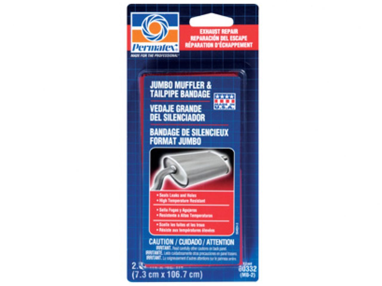 Permatex Muffler & Tailpipe Bandage, 84 sq in, carded, Each