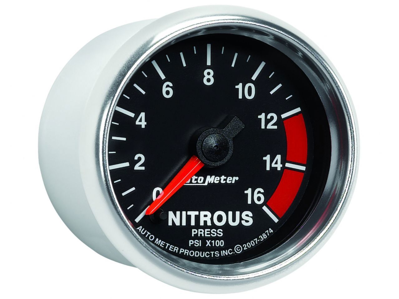 Autometer Gauge, Nitrous Pressure, 2 1/16", 1600psi, Digital Stepper Motor, Gs