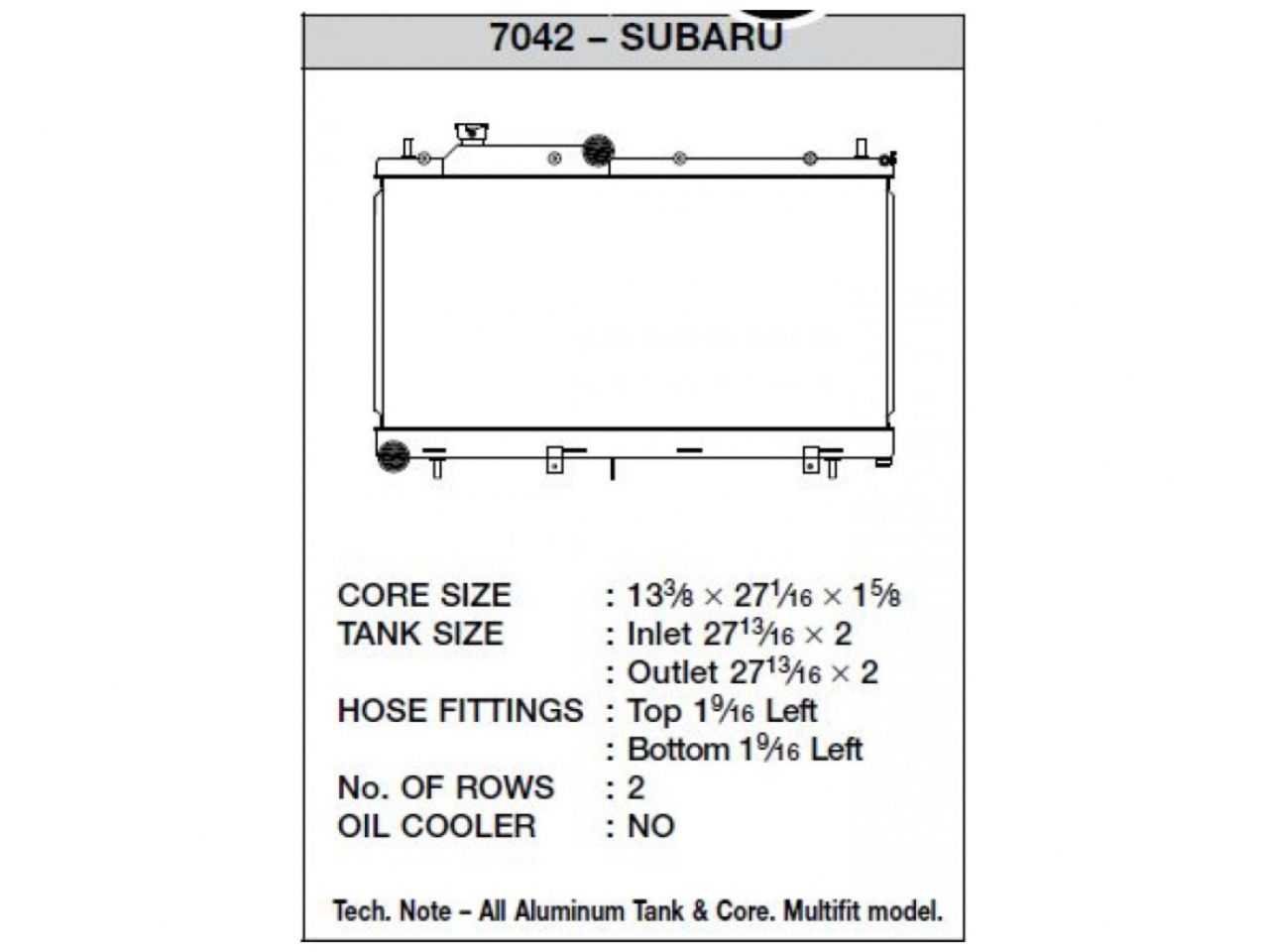 CSF Radiators 7042 Item Image