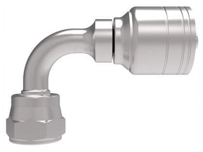 Aeroquip Lightweight Crimp Swivel; 90 deg. Elbow; -08AN Hose Size; Bulk