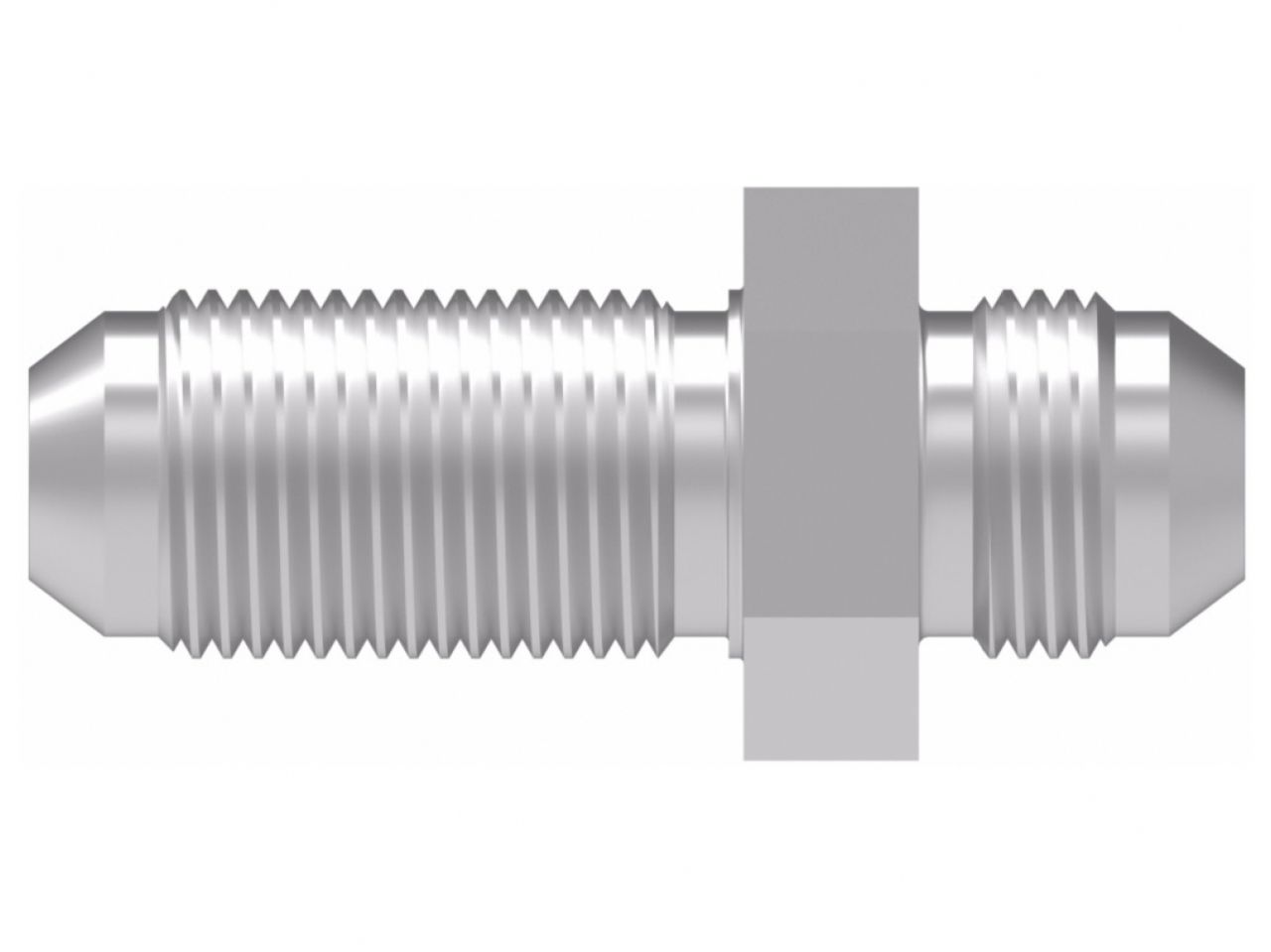 Aeroquip Bulkhead Union; -10AN Dash x -10AN Dash; Aluminum; Black Anodized