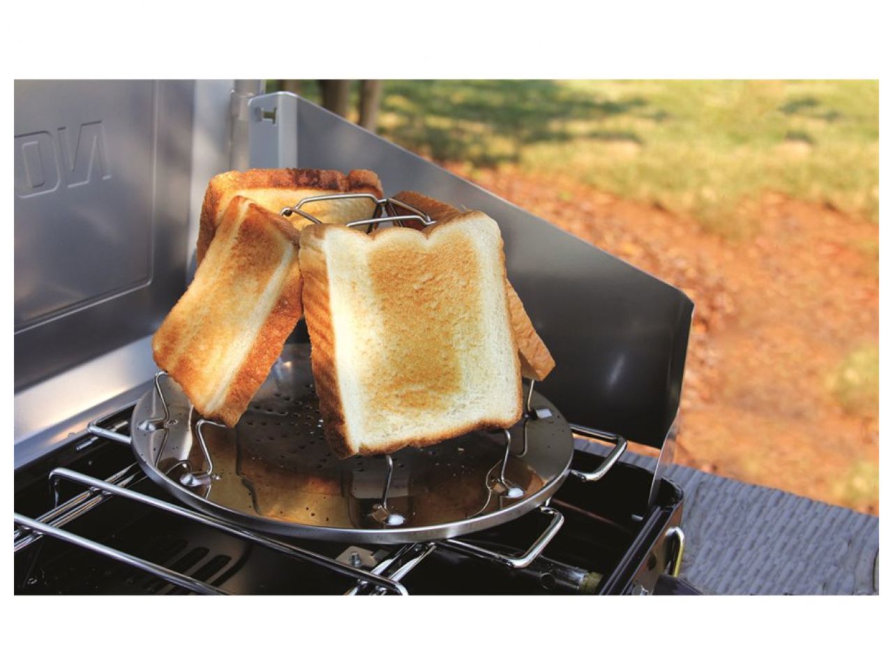 Camco Camp Stove Toaster Rack - Bilingual