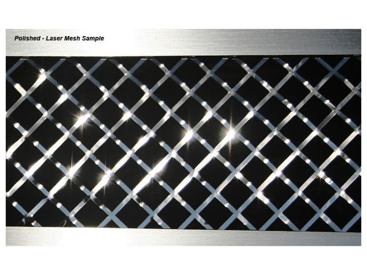 American Car Craft (ACC) 2006-2013 Z06+GS+ZR1 Corvette - Air Dam Grilles Laser Mesh Polished