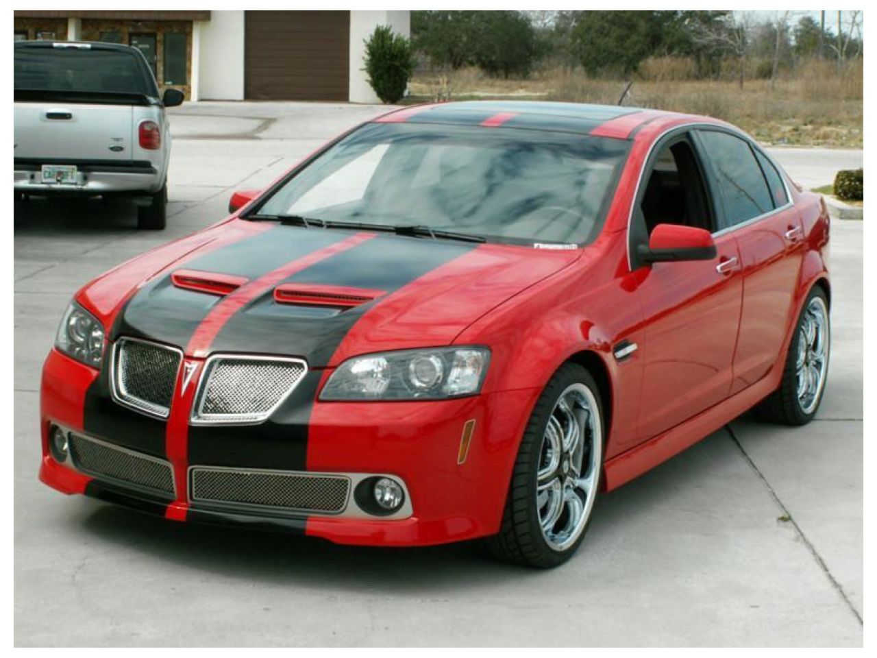 American Car Craft (ACC) Grille Insert;Pontiac G8 Grille Laser Mesh Hood Insert 2Pc Base GT GXP