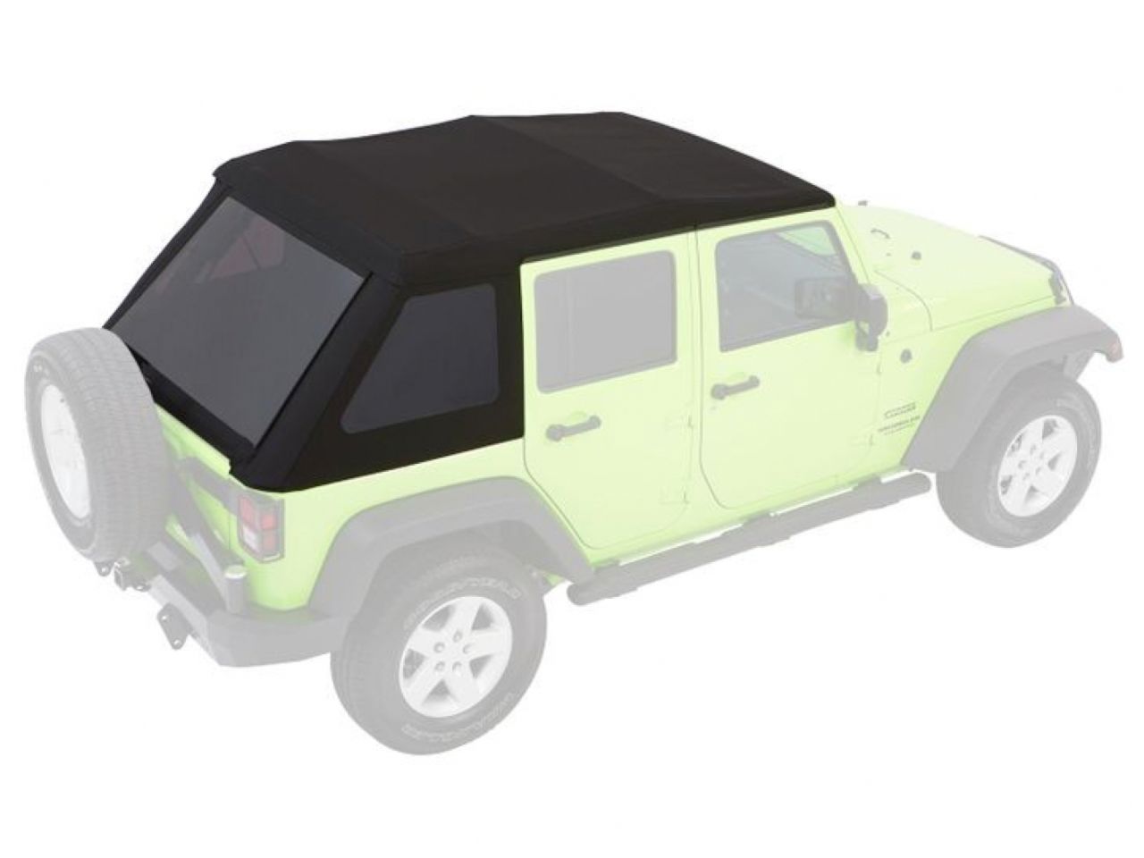 Bestop Soft Top; Trektop(TM) NX Glide; Black Diamond; Fabric