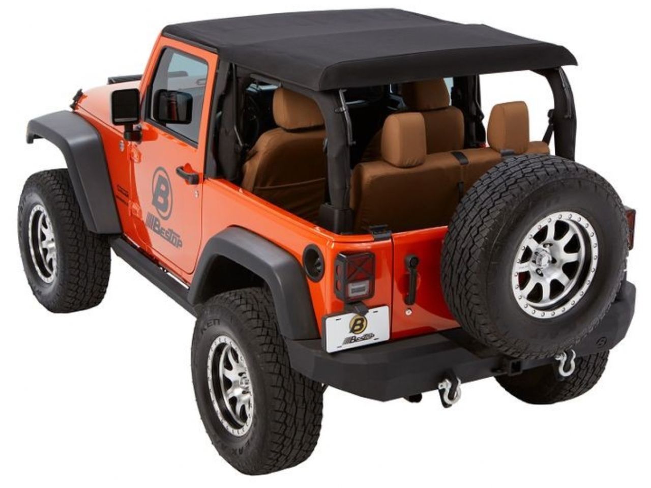 Bestop Soft Top; Trektop(TM) NX Glide; Black Diamond; Fabric