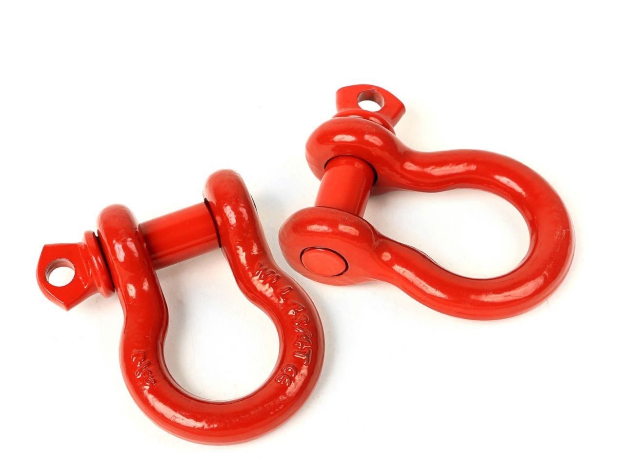 Rugged Ridge D-Ring Shackle Kit,3/4 Inch,Red,Steel,Pair