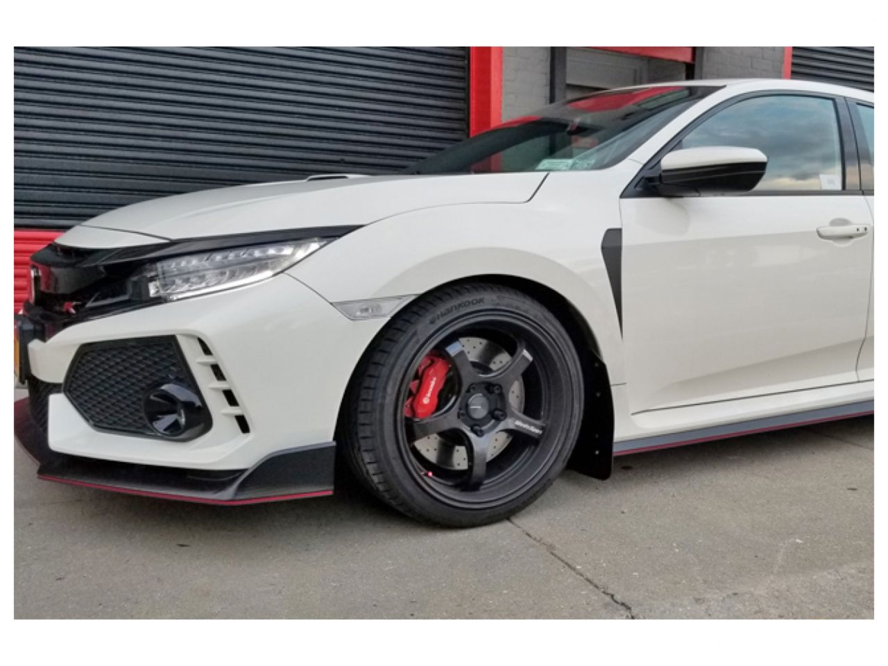 Rally Armor 2017-2019 Civic Type R Black Mud Flap Red Logo