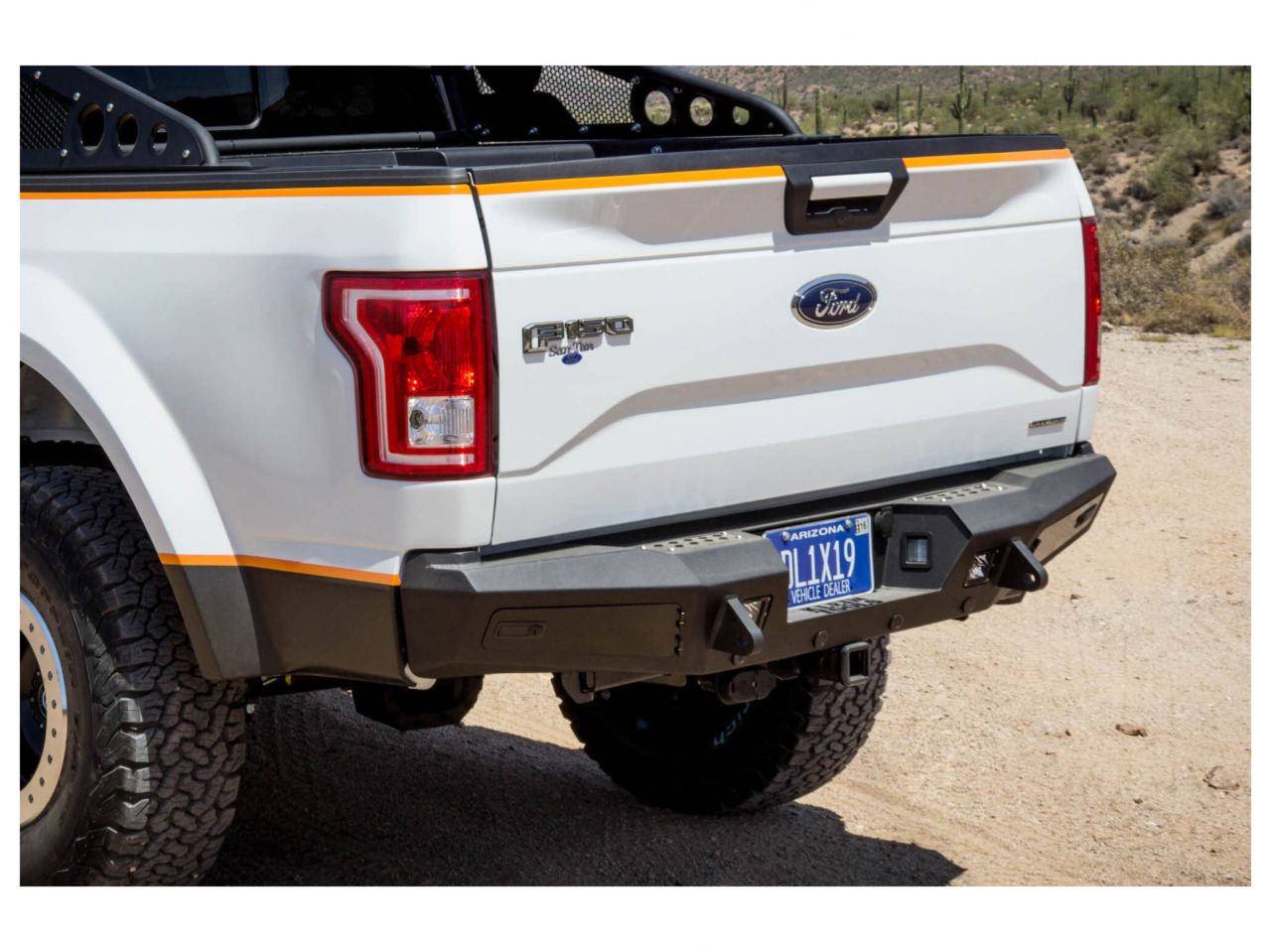 Addictive Desert Designs 2015-2019 Ford F-150 HoneyBadger Rear Bumper w/Backup Sensors