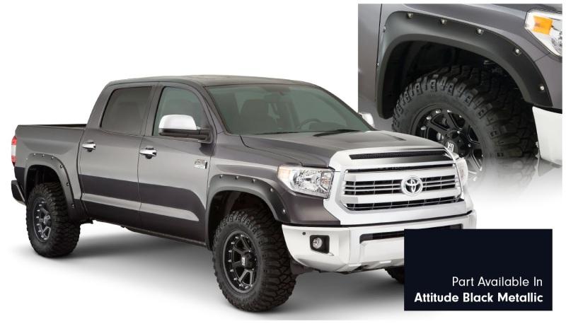 Bushwacker 16-18 Toyota Tundra Fleetside Pocket Style Flares 4pc - Midnight Black 30918-43 Main Image