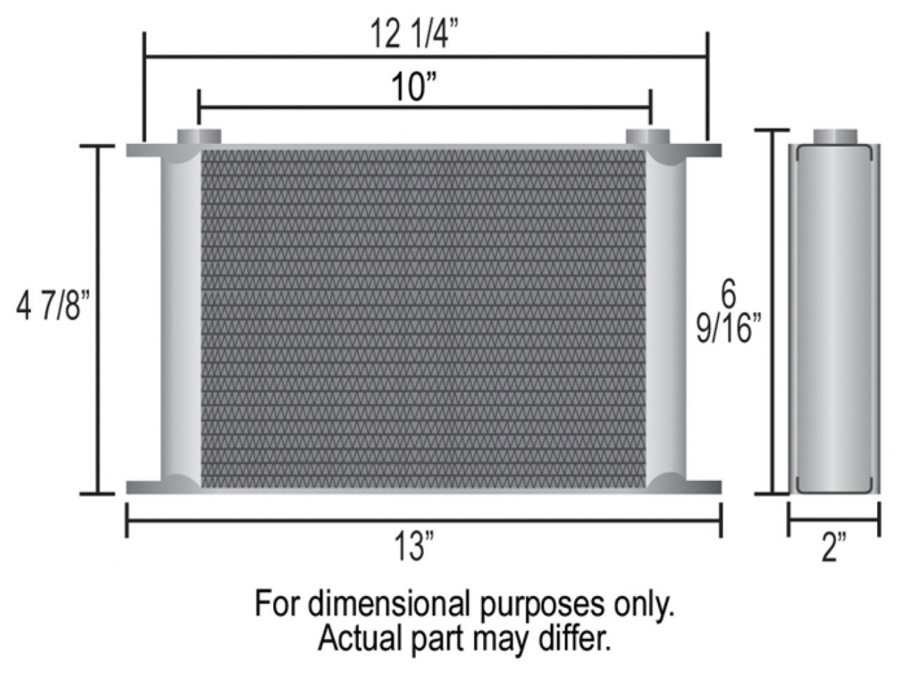 Derale Stack Plate Oil Cooler 16 Row Series 10000 (-8AN)