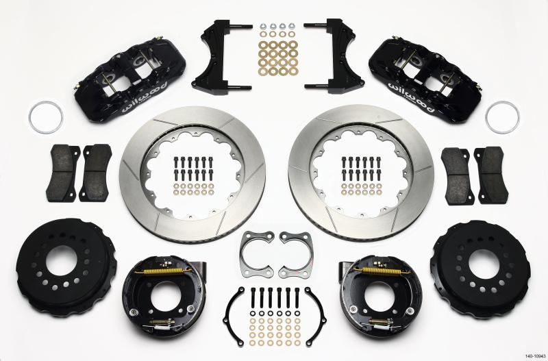 Wilwood AERO4 Rear P-Brake Kit 14.00in Chevy 12 Bolt w/ C-Clips 140-10943 Main Image