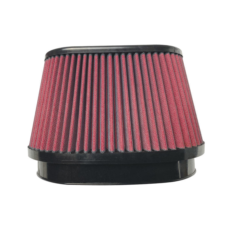 Injen Oiled Air Filter 8.5x5.63in Oval ID / 9.92x7.17in Base / 5.7in HT / 6.865ix4.115in Top X-1126-BR