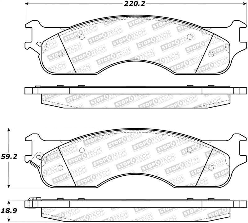 StopTech Street Brake Pads 308.10540 Main Image