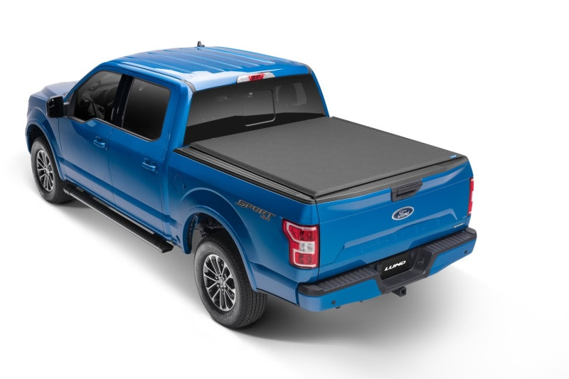 Lund 04-18 Ford F-150 (8ft. Bed) Genesis Elite Roll Up Tonneau Cover - Black 96874