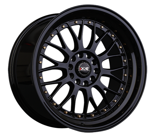 XXR 521 Wheel Black / Gold Rivets 18x8.5 +35 5x100,5x114.3