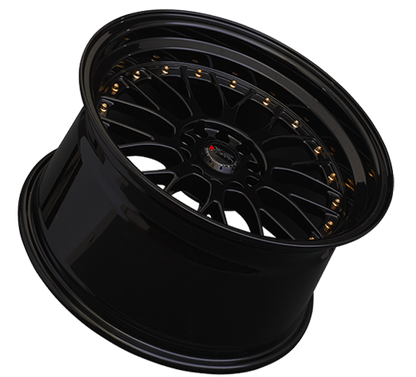XXR 521 Wheel Black / Gold Rivets 18x8.5 +35 5x100,5x114.3