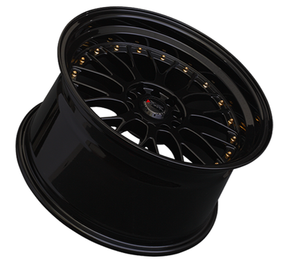 XXR 521 Wheel Black / Gold Rivets 20x10.5 +30 5x4.5,5x120
