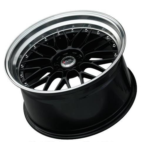 XXR 521 Wheel Black / Machined Lip 17x7 +38 4x100,4x114.3