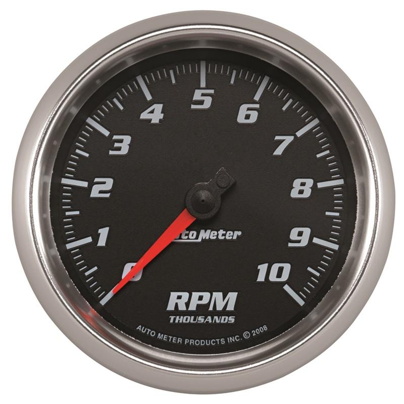 Autometer Pro-Cycle Gauge Tachometer 3 3/8in 10K Rpm Black 19698 Main Image