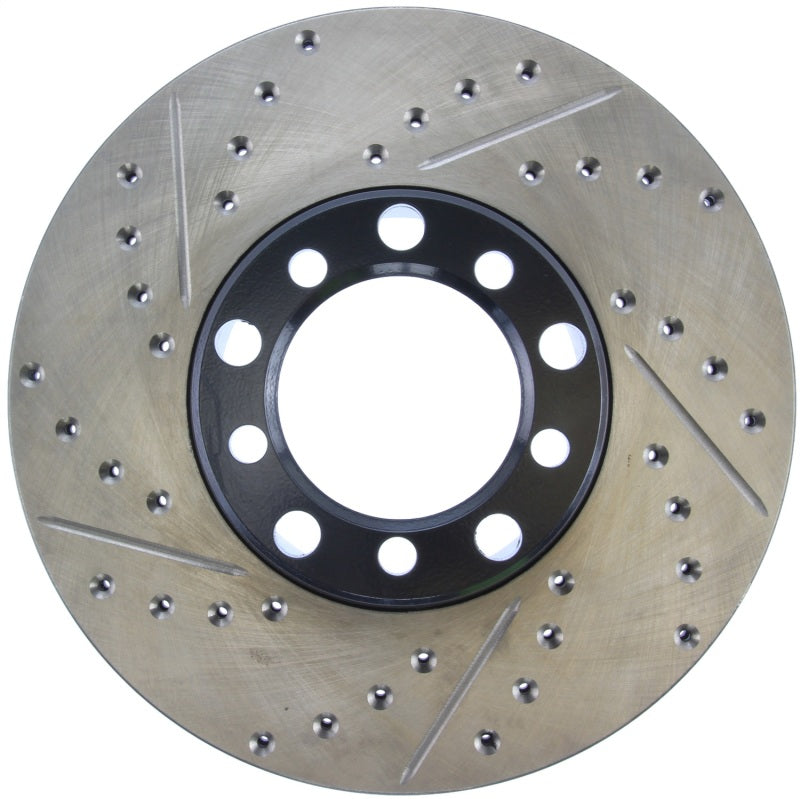 StopTech Sport Drilled/Slotted Brake Rotor; Front Right