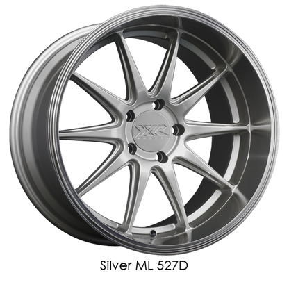 XXR 527D Wheel Silver / Machined Lip 18x9 +35 5x108