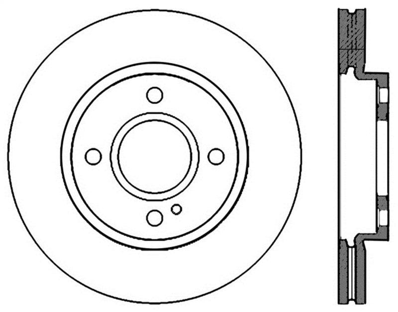 StopTech 2011-2013 Ford Fiesta 1.6L Slotted Left Front Rotor 126.61096SL Main Image