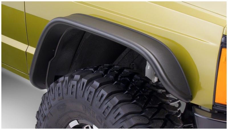 Bushwacker 84-01 Jeep Cherokee Flat Style Flares 2pc - Black 10063-07 Main Image