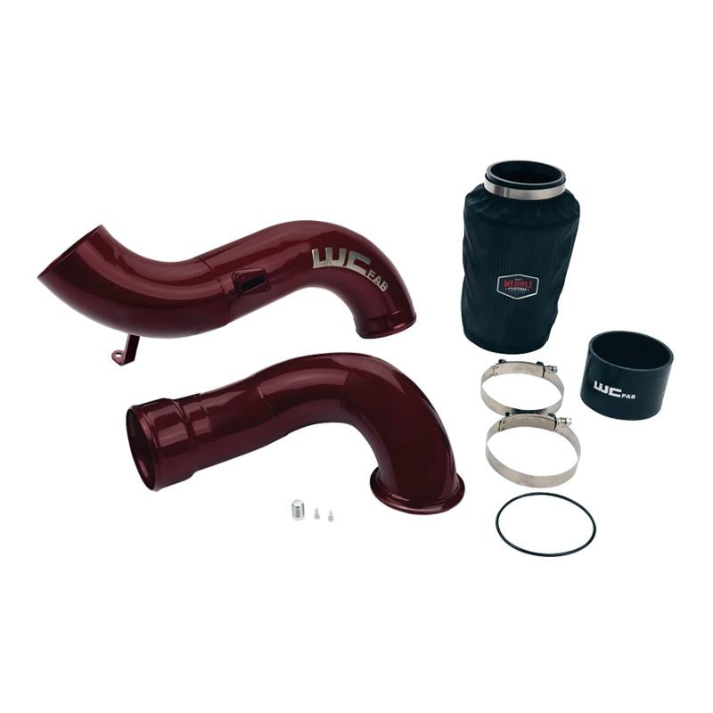 Wehrli 07.5-10 Chevrolet 6.6L LMM 4in Intake Kit Stage 2 - WCFab Red WCF100639-RED Main Image