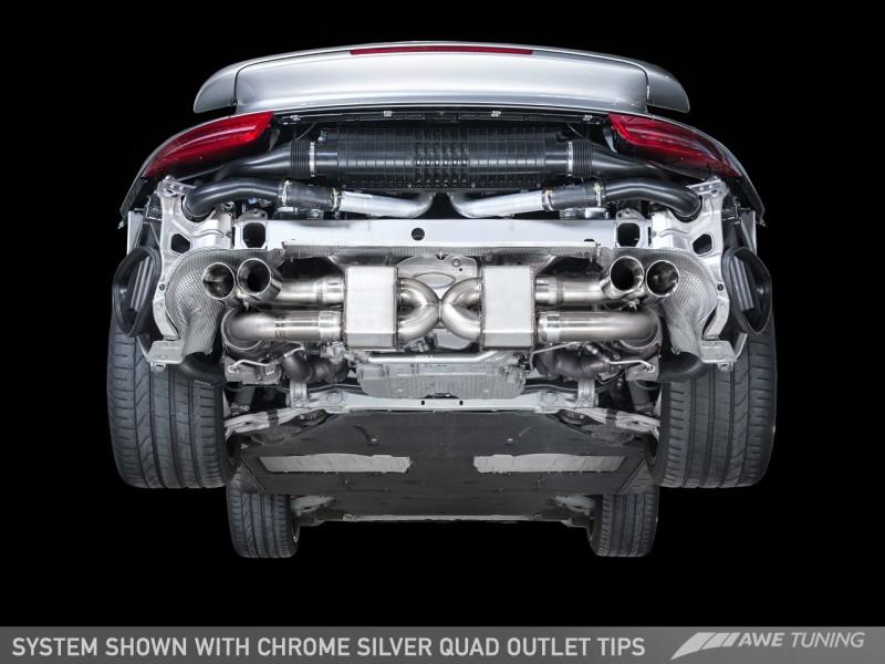 AWE Tuning Porsche 991.1 Turbo Performance Exhaust and High-Flow Cats - For OE Tips 3015-41000 Main Image