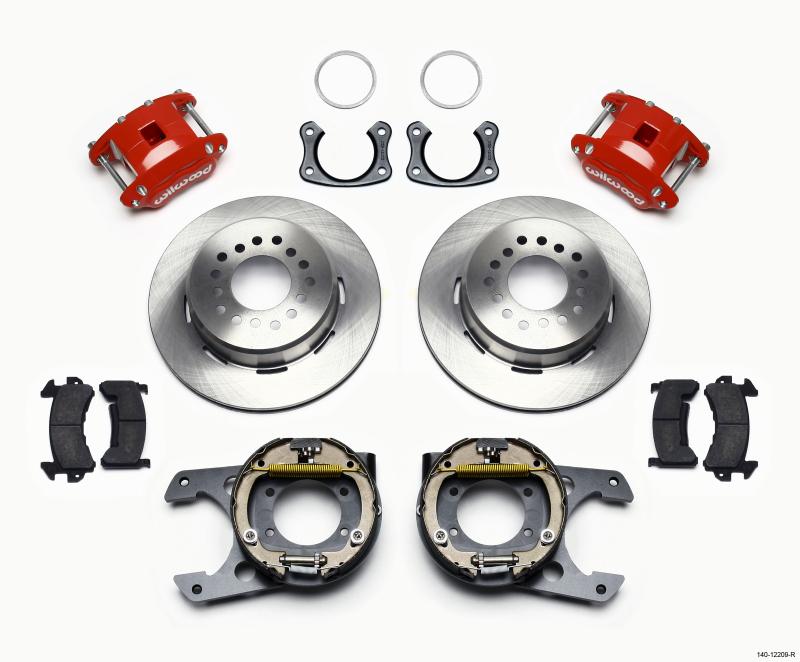 Wilwood D154 P/S Park Brake Kit Red New Big Ford 2.50in Offset 140-12209-R Main Image