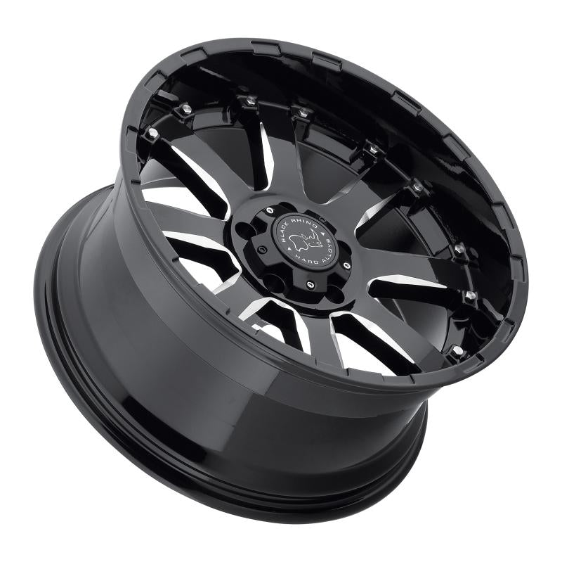 Black Rhino Sierra 18x9.0 5x127 ET-12 CB 78.1 Gloss Black w/Milled Spokes Wheel 1890SRA-25127B78 Main Image